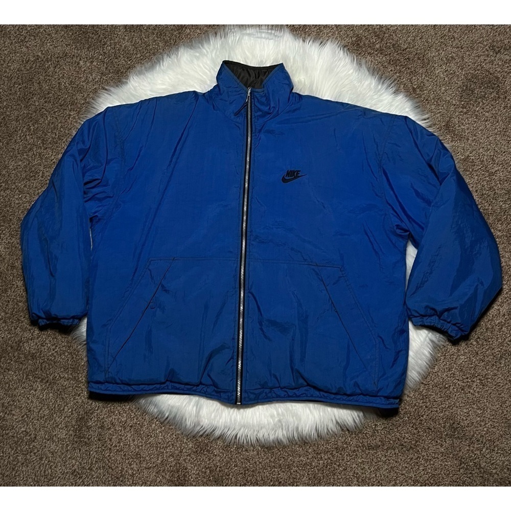 Vintage 90s Nike Reversible Puffer Coat - Picture 2 of 9
